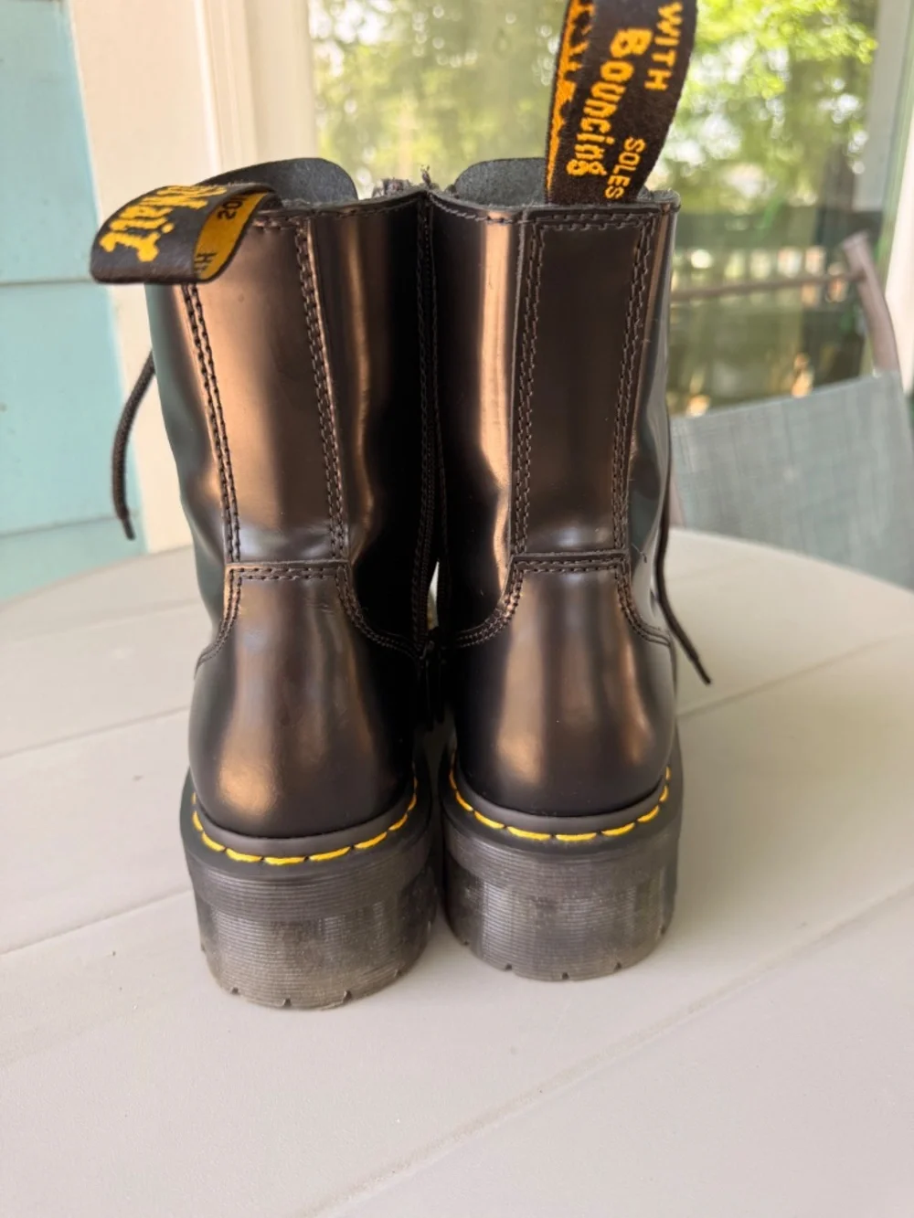 Dr Martens Jadon Boot Smooth Leather Platforms Size 10 W